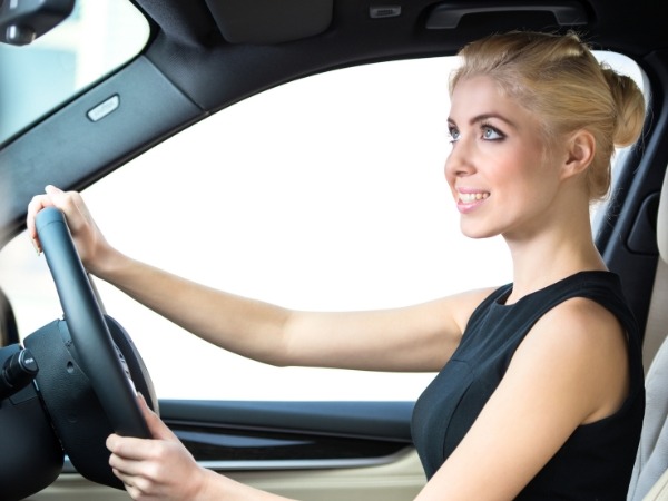 Woman Driving a Car