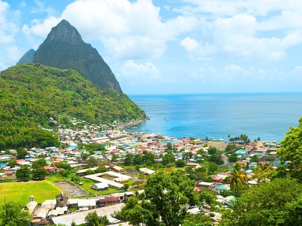 Village of Soufrière in Saint Lucia