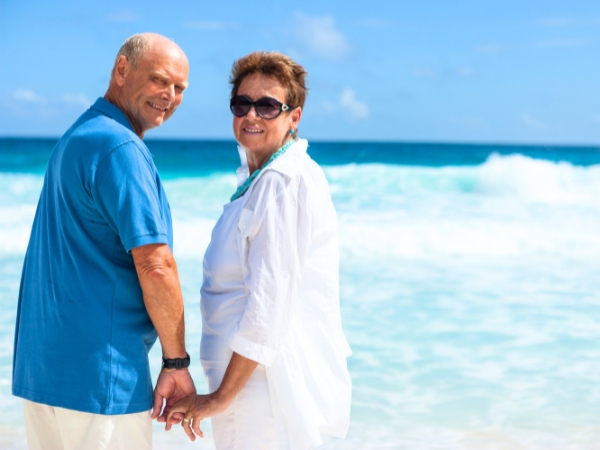 Elderly Couple at the Beach